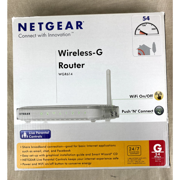 NETGEAR Wireless-G Router With Power Cord WGR614NA - Picture 1 of 4